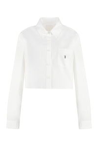 Camicia in cotone con collo button-down